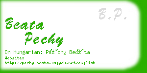 beata pechy business card